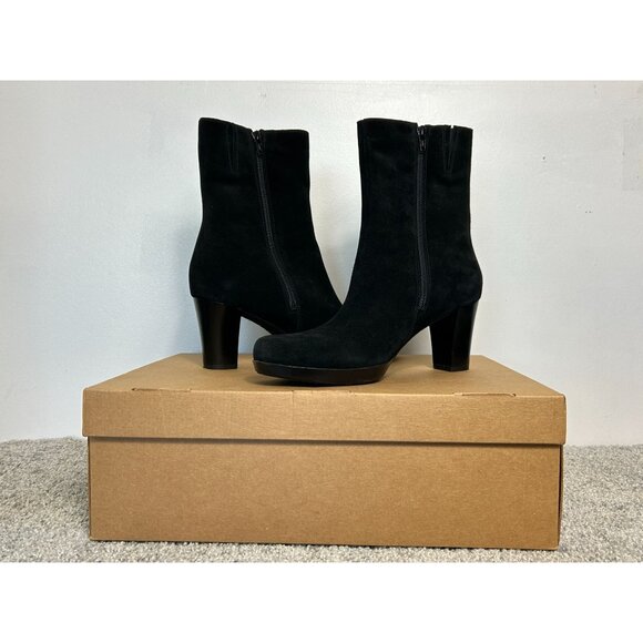 La Canadienne Kate Suede Leather Waterproof Boots in Black - Sz 10M - Picture 1 of 10